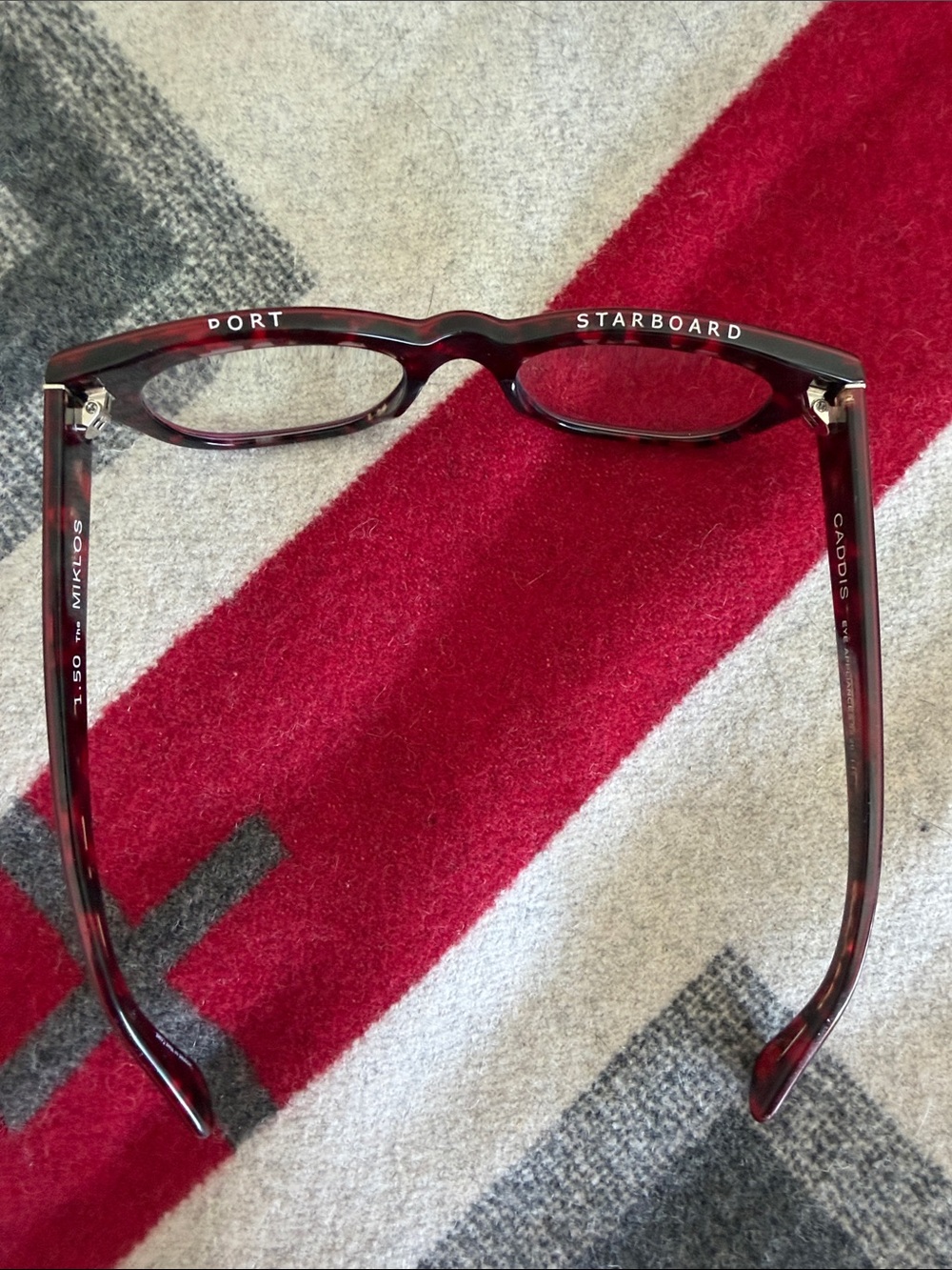Women's Caddis The Miklos Red Cat-Eye Fashion Glasses strength 150. - Picture 2 of 5